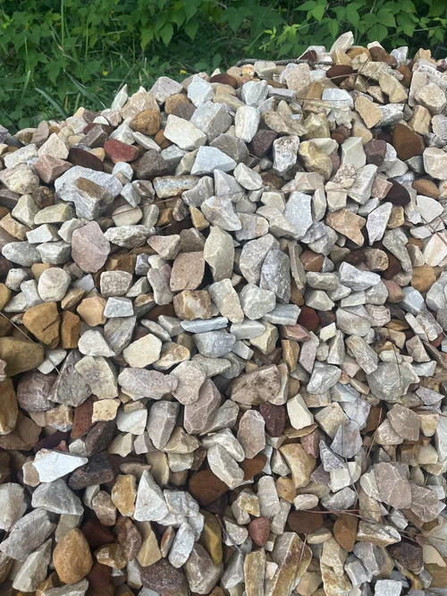 Variety of decorative landscaping rocks
