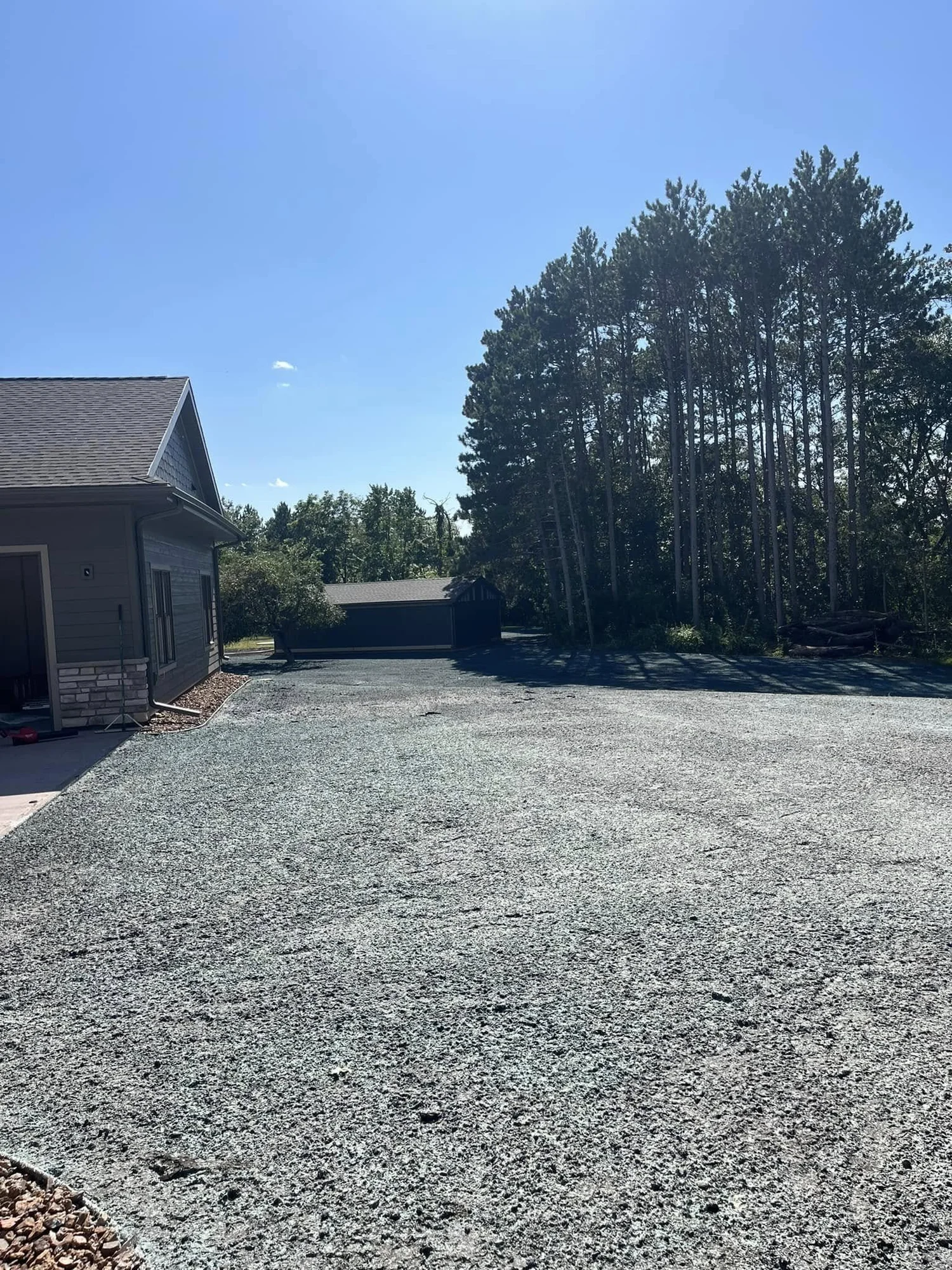 Professional seeding and gravel work